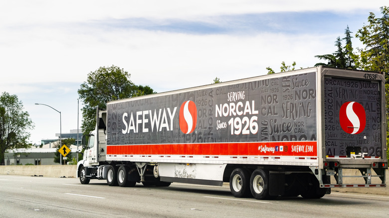 a safeway transport tractor trailer