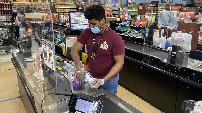 Checkout line at a ShopRite location