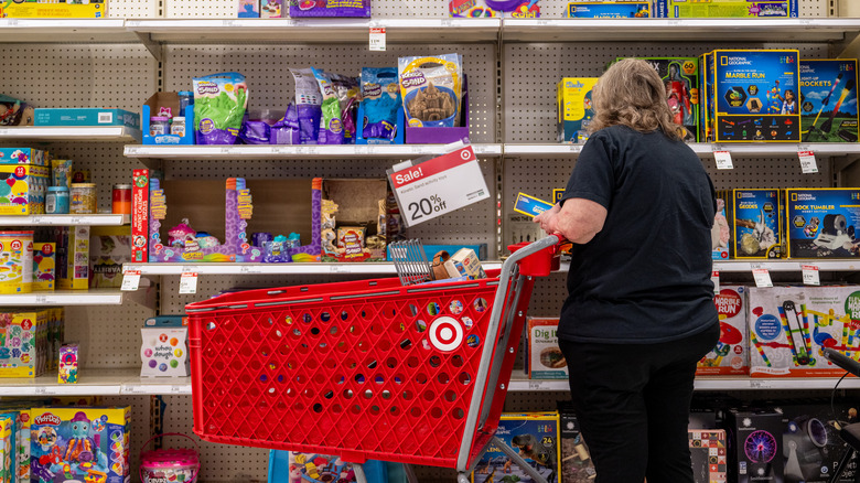 Person shopping inside Target