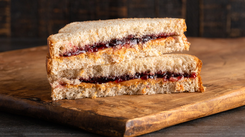 Peanut butter and jelly sandwich