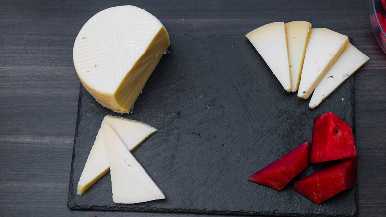 manchego cheese and watermelon