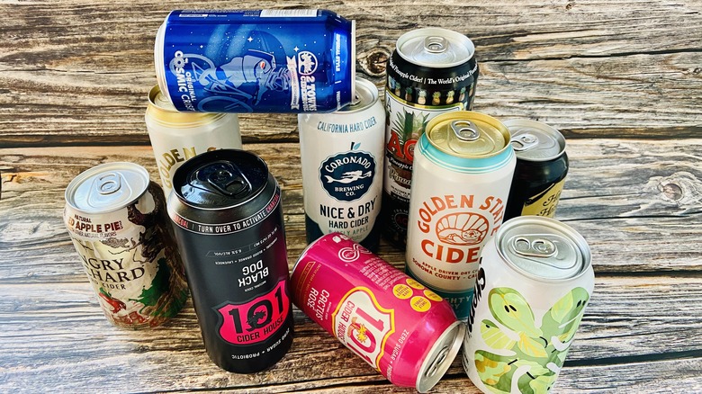 assorted canned hard ciders