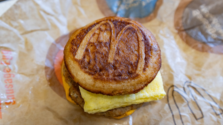 Sausage McGriddles on wrapper