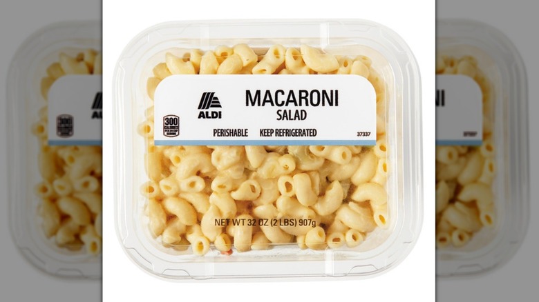 Container of macaroni salad