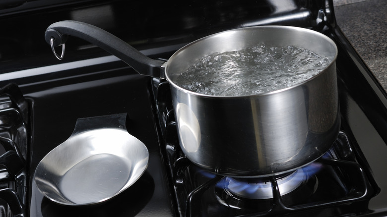 Pot of boiling water