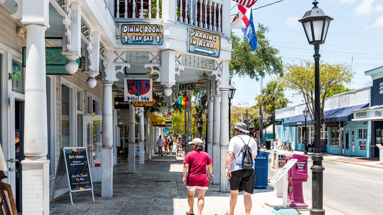 Key West street photographed
