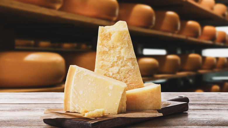 Parmesan cheese wedges