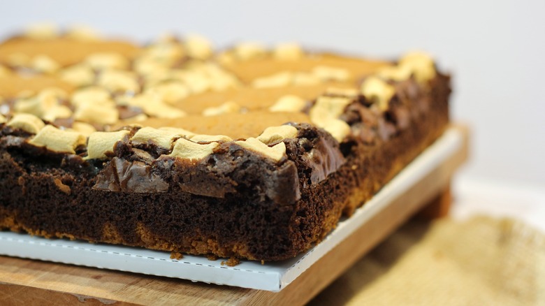 S'mores brownies cooling