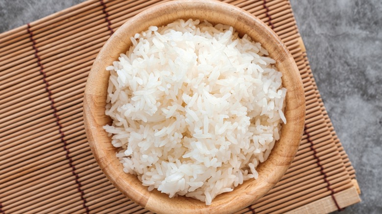 fluffy white Jasmine rice