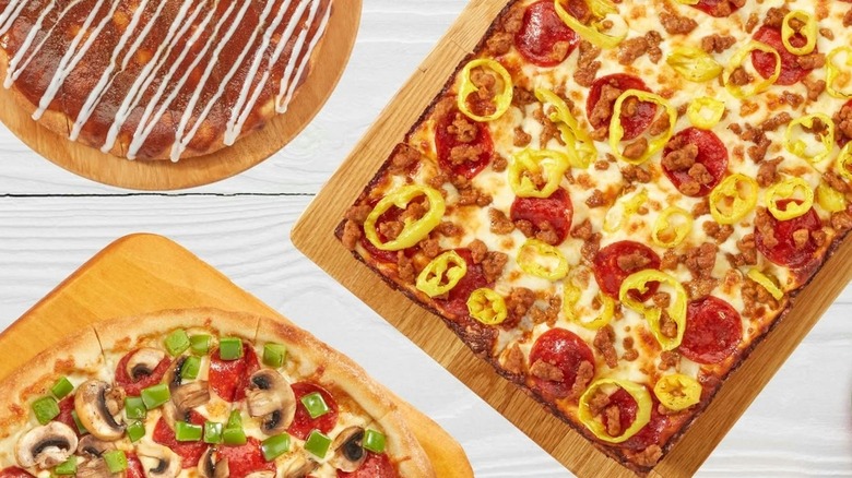 Pizzas from Blackjack Pizza & Salads.
