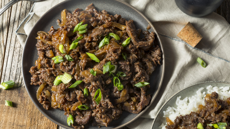 Thinly sliced beef bulgogi