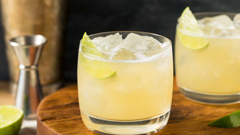 margaritas served in rocks glasses