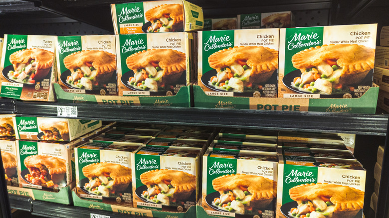 frozen pot pie's in the supermarket