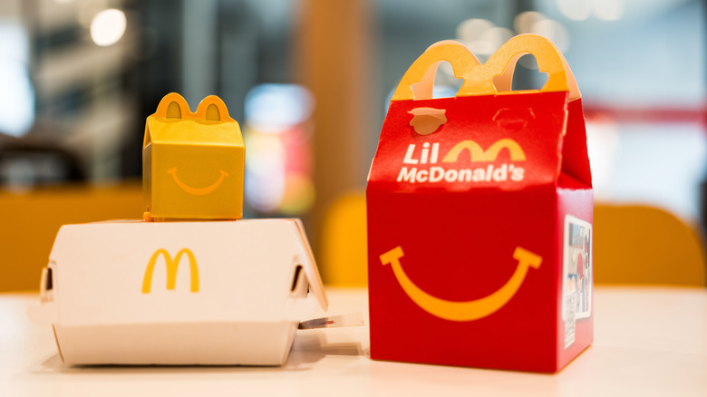 McDonald's Happy Meal box by burger and mini box