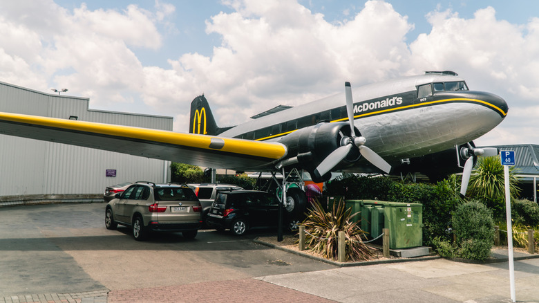 An exterior shot of the McDonald's-branded Douglas﻿ DC-3 aircraft.
