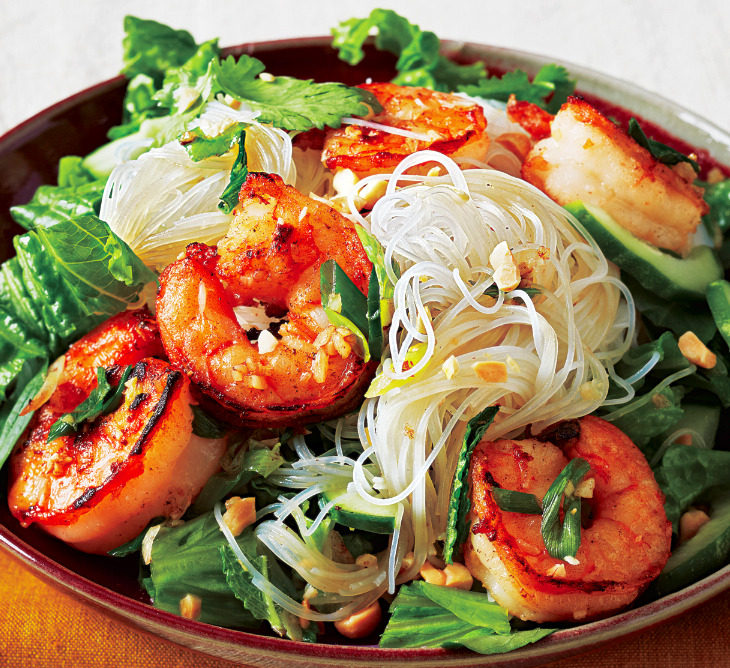 Grilled Vietnamese Shrimp Noodle Bowl Recipe