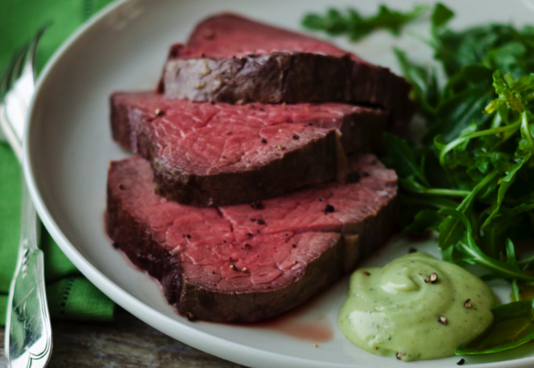 Beef Fillet With Basil Mayonnaise Recipe