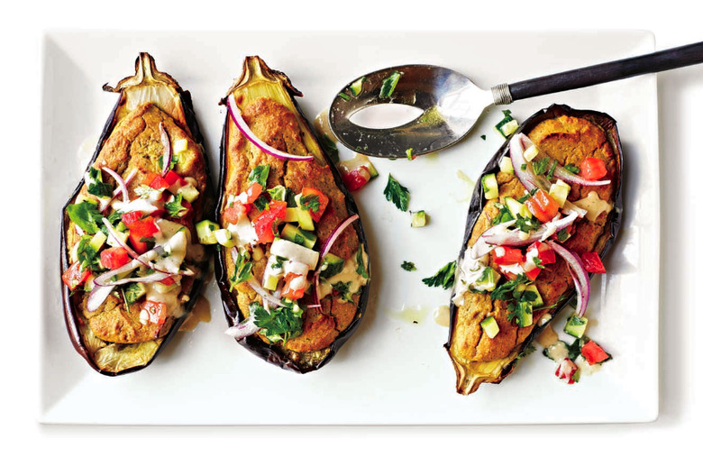 Falafel-Stuffed Eggplant Recipe