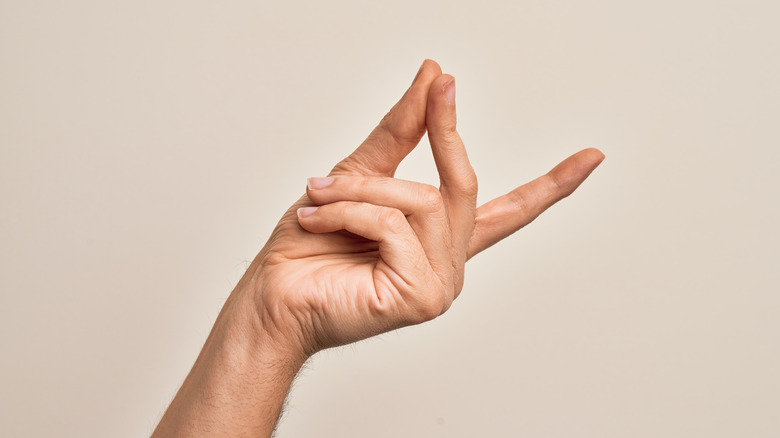 Person snapping fingers