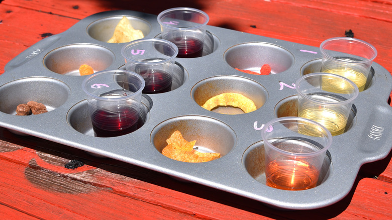 Muffin tin used for drinks