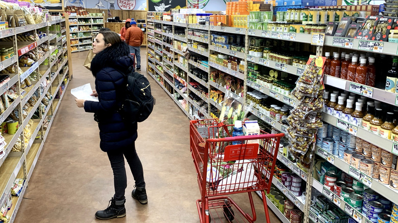 Person shopping at Trader Joe's