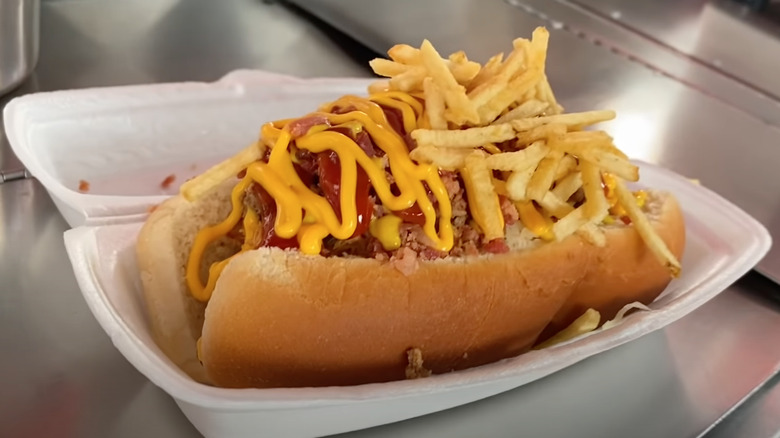 Puerto Rican style hot dog