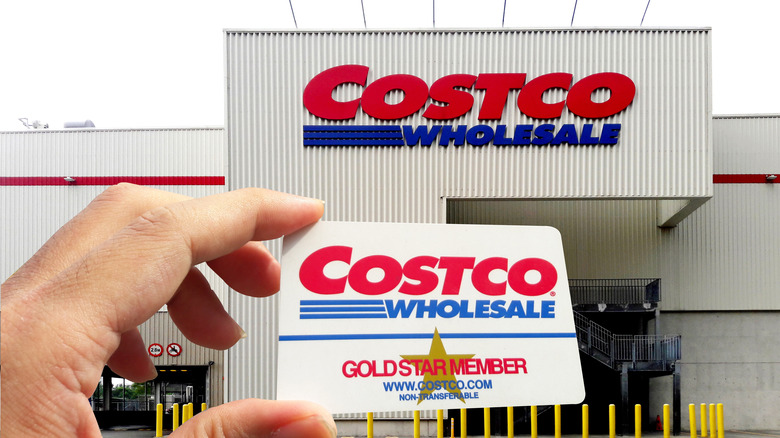 holding costco membership card