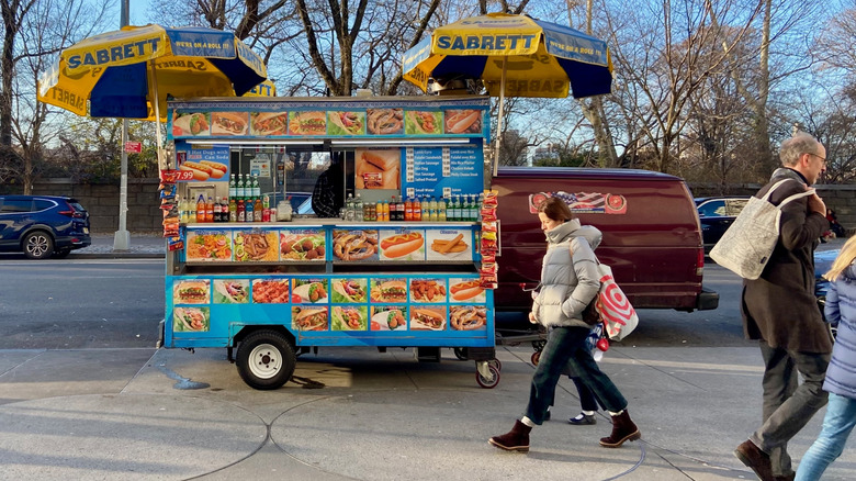 Sabrett hot dog cart