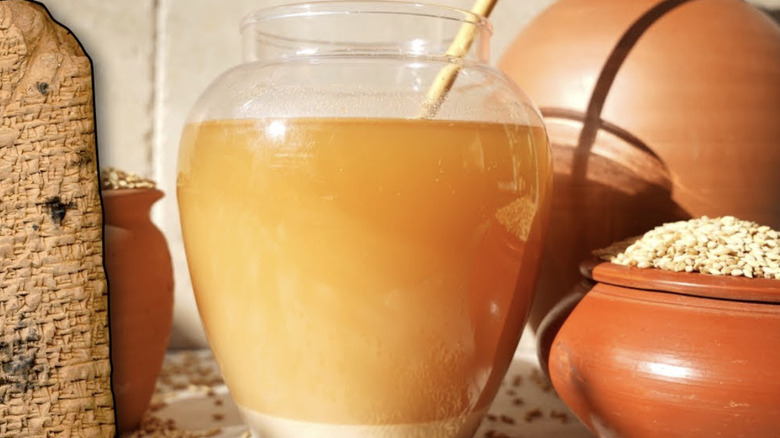 Modern recreation of Sumerian beer