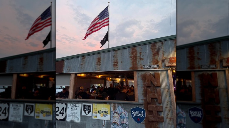 Looking in from outside the New Hudson Inn
