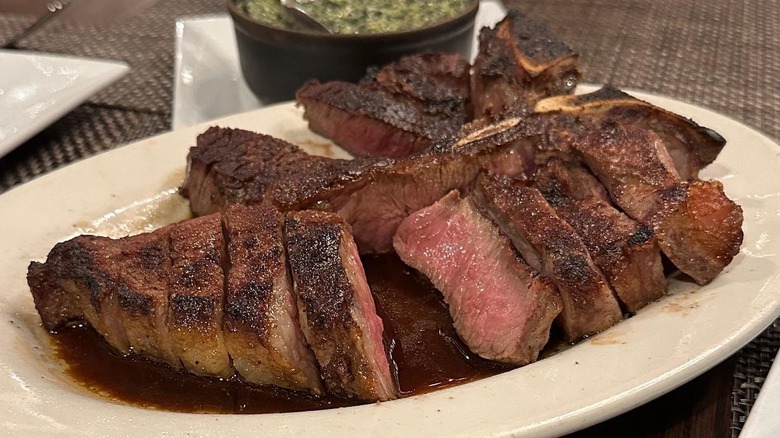 steak at Old Homestead Steakhouse