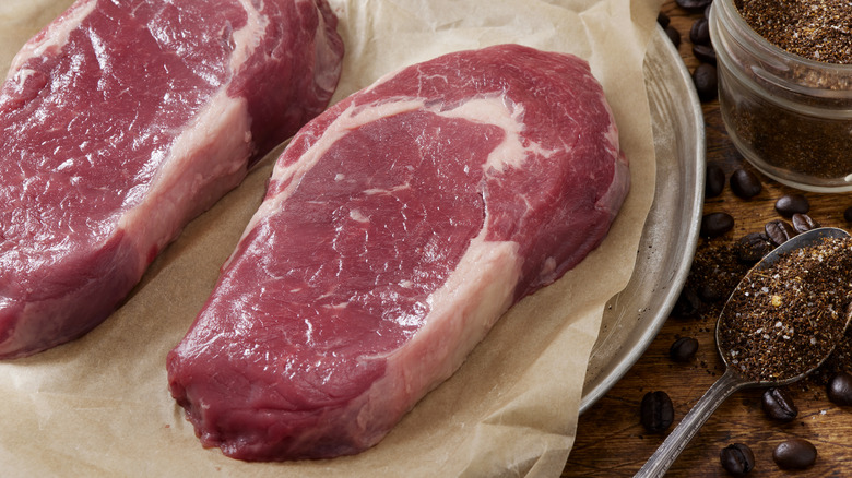 Boneless ribeye steaks