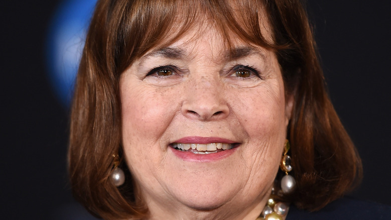 Ina Garten wearing earrings and smiling