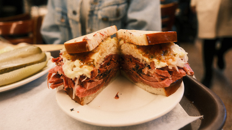A pastrami Katz's sandwich.