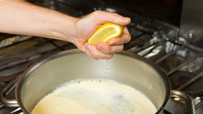 Squeezing a lemon