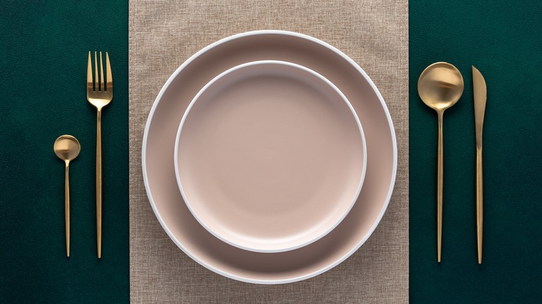 a formal table setting