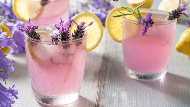 glasses of pink lemonade