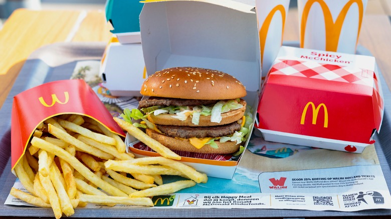 A variety of menu items from McDonald's