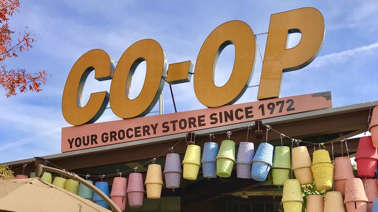 Local co-op store and sign 