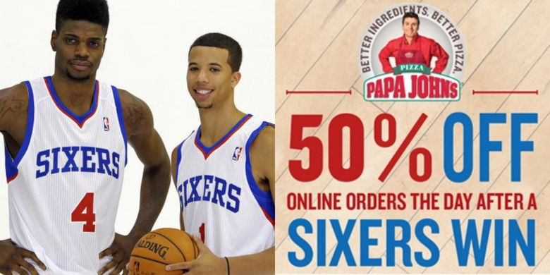 The Philadelphia 76ers Are So Bad That Papa John's Had To Change A Pizza Promotion