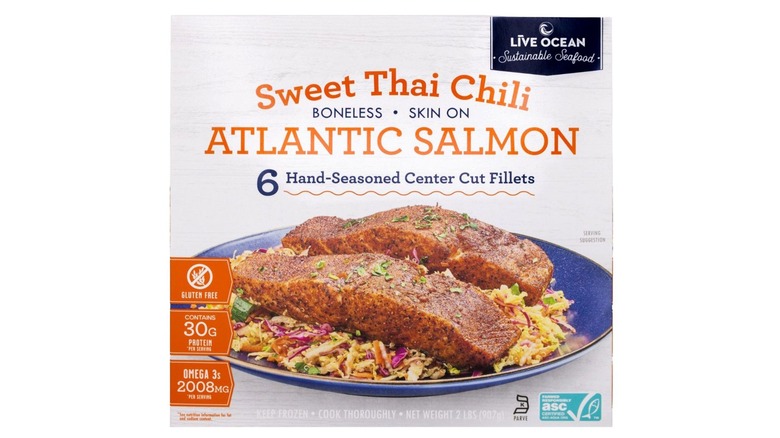 Live Ocean's Sweet Thai Chili Atlantic Salmon box.