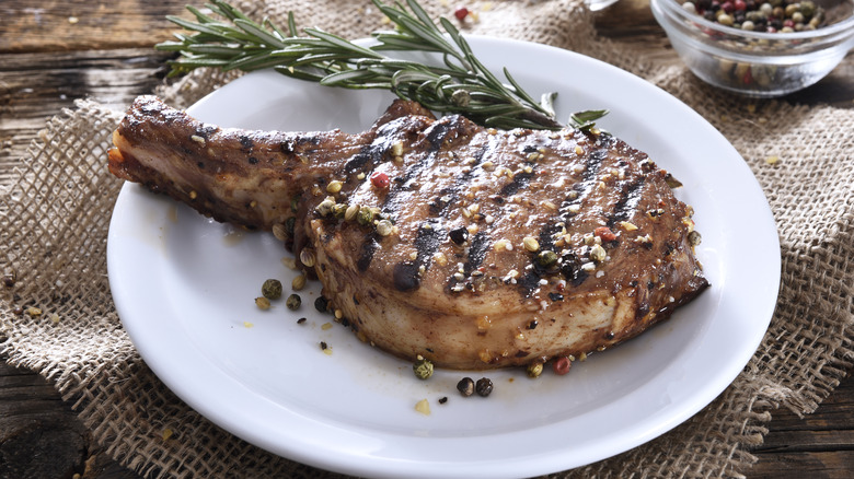 grilled bone-in ribeye steak