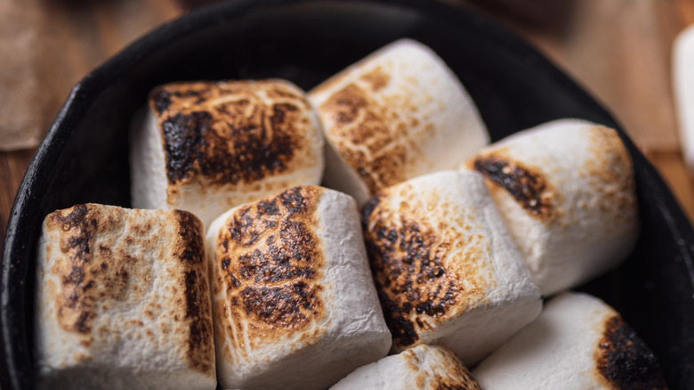 Browning marshmallows caused by Maillard reaction
