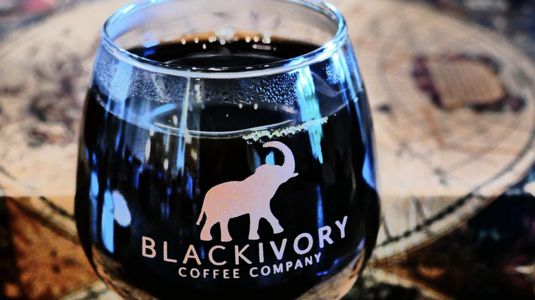 glass of black ivory coffee