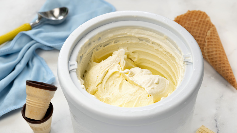 ice cream after churning 