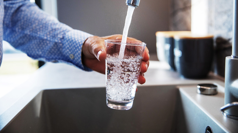 Tap water in glass