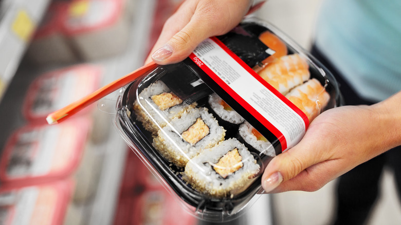 Store packaged sushi