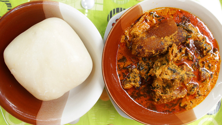 Fufu and egusi soup