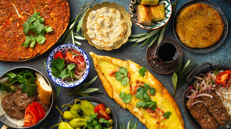 Assorted Middle eastern mezze plates