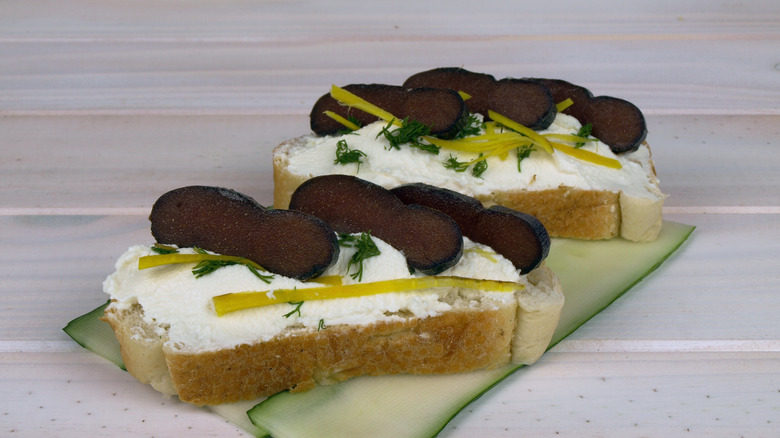 bottarga on toast with ricotta